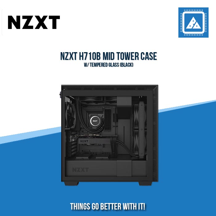 NZXT H710B MID TOWER CASE W/ TEMPERED GLASS (BLACK) NZXT H710B MID TOWER CASE W/ TEMPERED GLASS (BLACK)